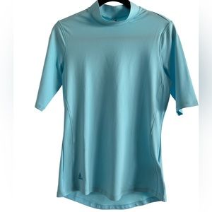 •NWT Adidas Women’s Polo Shirt Golf Size Small UPF 50 “Bliss Blue” Short Sleeve